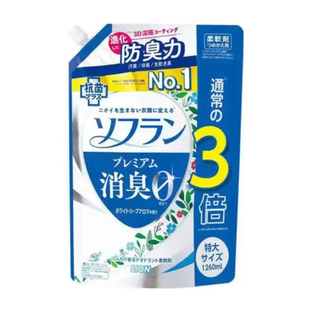 LION "Sofran Aroma" кондиционер для белья c ароматом с натуральным ароматом луговых трав 1260мл