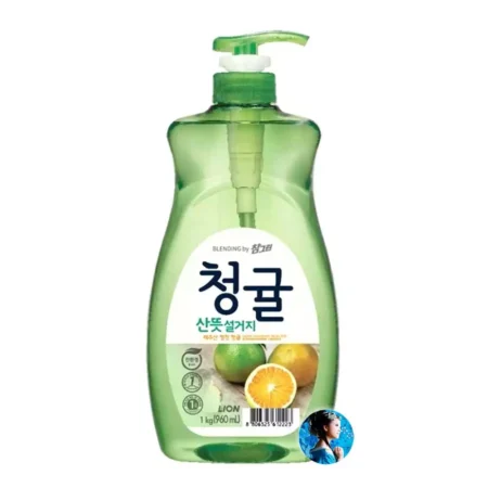 Средство для мытья посуды Зеленый цитрус CJ LION Chamgreen Green Tangerine JEJU