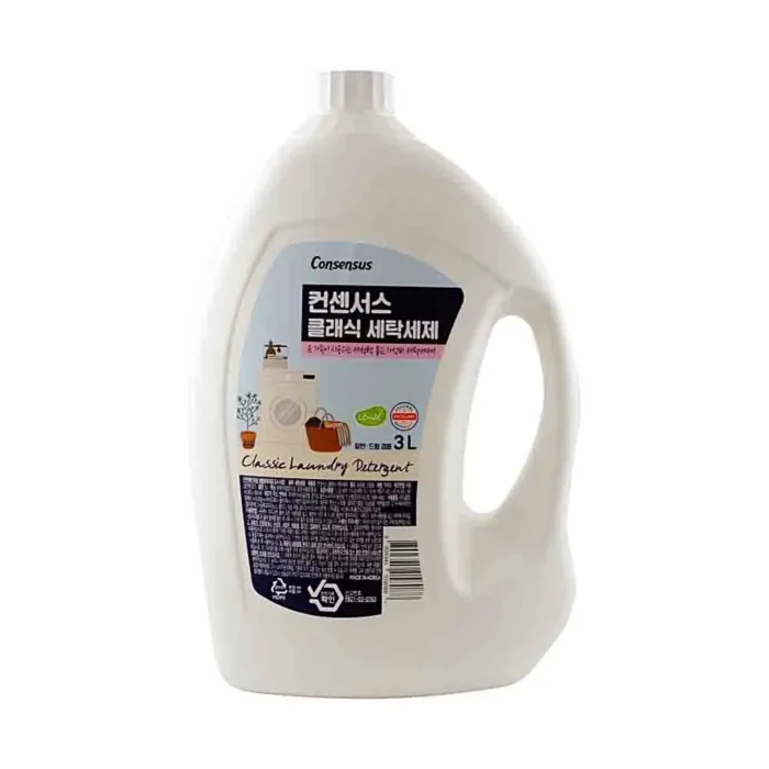 Жидкое средство для стирки с энзимами аромат зеленого яблока Consensus Liquid Laundry Detergent, 3L