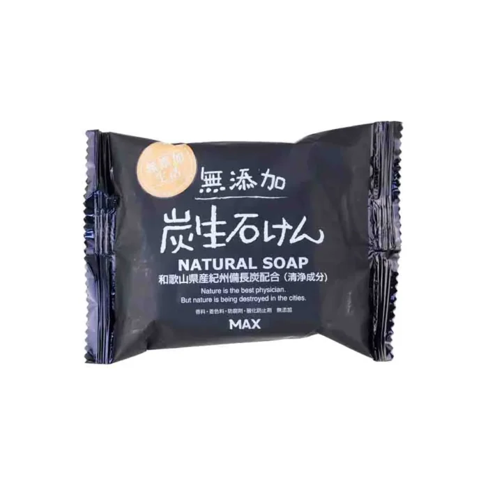 Мыло туалетное натуральное с древесным углем MAX Soap Charcoal, 80g