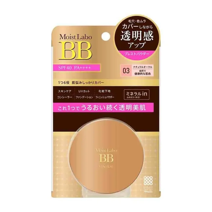 Пудра компактная минеральная Натуральный беж 03 Meishoku Moist-Labo BB Mineral Powder