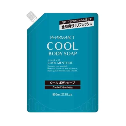 Гель для душа с ментолом и алоэ Pharmaact COOL Body Soap refil, 800ml