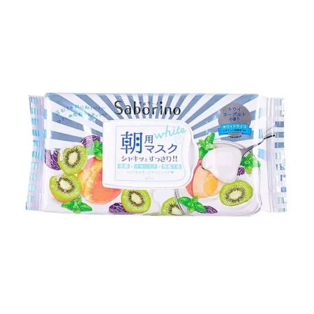 Маска-салфетка с ароматом йогурта и киви BCL Saborino Morning Mask Brightening, 32шт