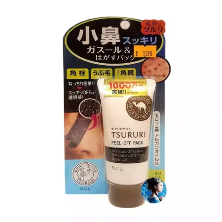 Маска - пленка для очищения пор с глиной и древесным углем BCL TSURURI Peel-Off Pack
