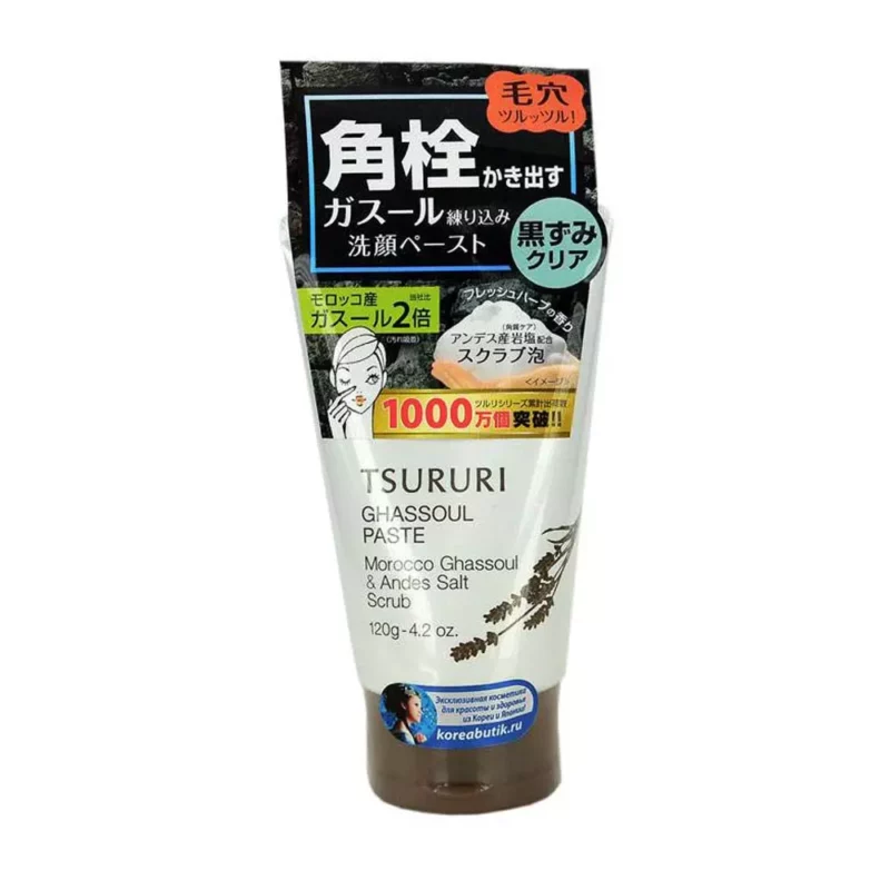 Пена-скраб для умывания и очищения пор B&C Labs TSURURI Pore Ghassoul Paste