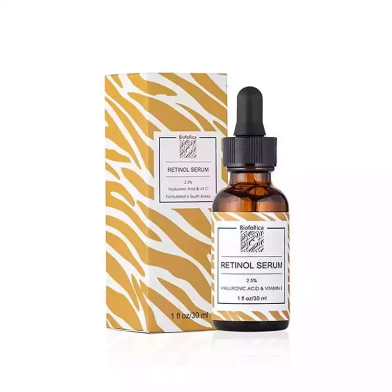 Сыворотка с 2,5% Ретинола, гиалуроновой кислотой и витамином С Biofollica Retinol Serum, 30 ml