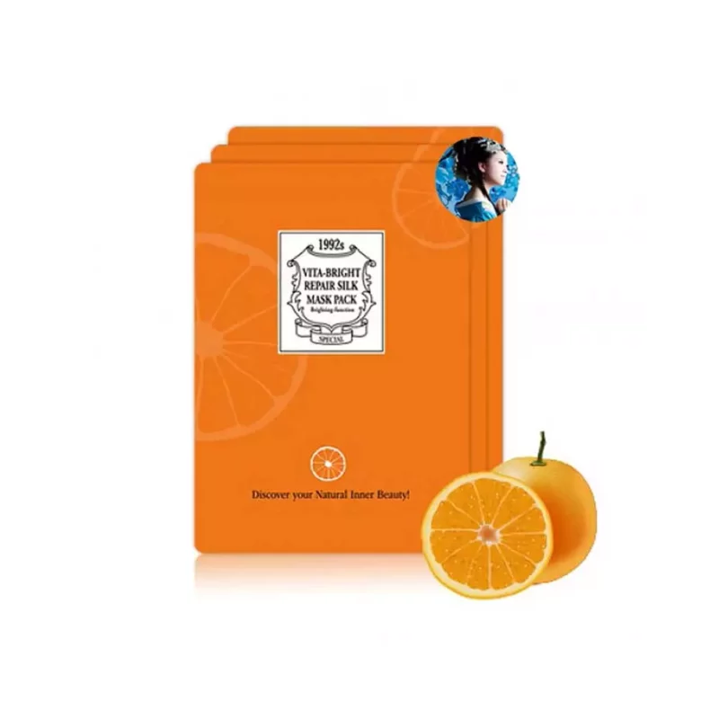 Маска тканевая с витамином С Chamos Vita bright repair silk mask