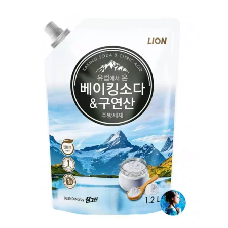 Средство для мытья посуды CJ Lion Chamgreen Сода лимон, 1.2л