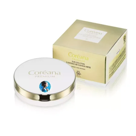 Солнцезащитный ВВ крем-кушон №21 COREANA Premium Sun Solution 5 Defence BB Cushion IRF25/SPF50/P+++