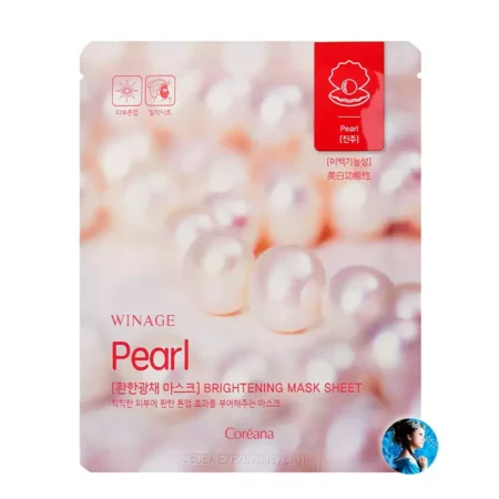 Отбеливающая маска с жемчужной пудрой Coreana WINAGE Brightening Mask Sheet