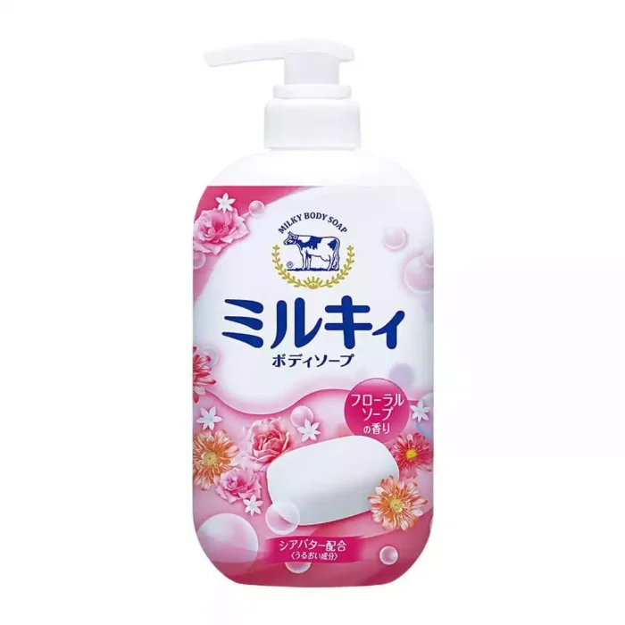 Увлажняющее молочное жидкое мыло для тела с цветочным ароматом COW Milky Body Soap Floral