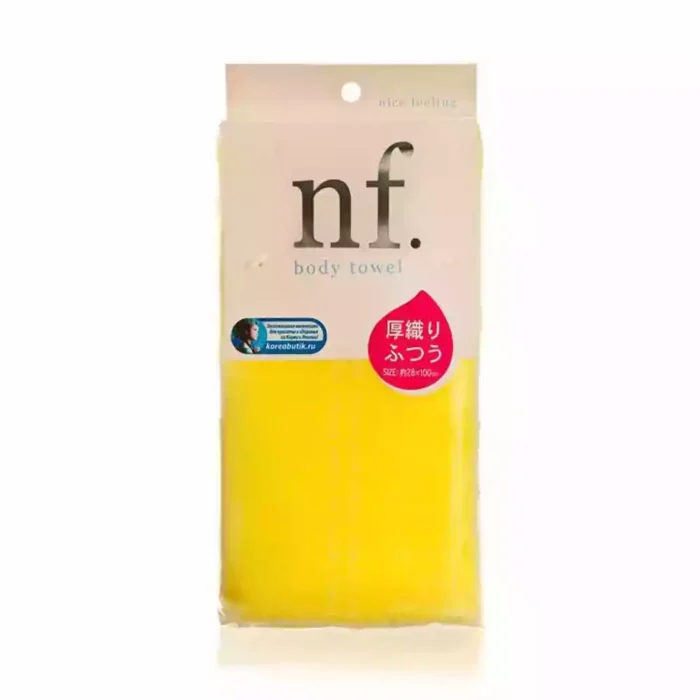 Массажная мочалка средней жесткости OH:E NF Body Towel Middle Hard Yellow