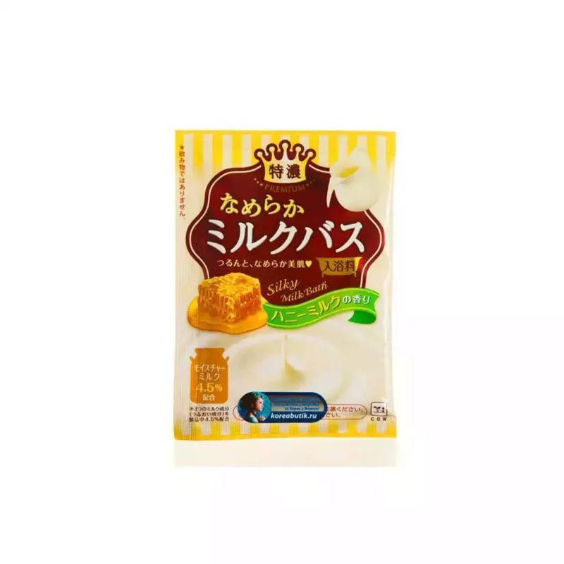 Соль для принятия ванны с ароматом Меда Gyunyu Sekken (COW) powder salt Honey