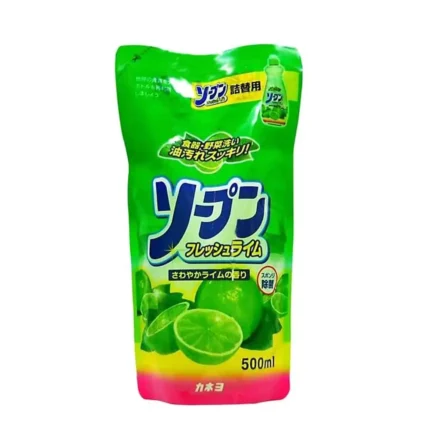 Жидкость для мытья посуды, овощей и фруктов Свежий Лайм Kaneyo Fresh Lime, 500ml