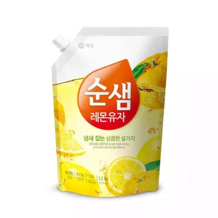 Soonsaem Lemon & Yuzu средство для мытья посуды Свежесть цитруса, 1400ml