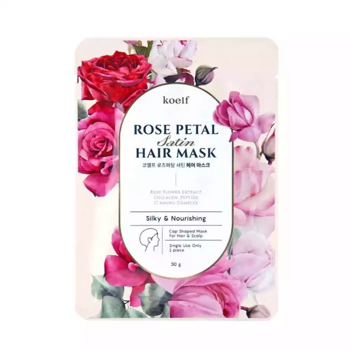Маска для волос с эссенцией из розового суфле KOELF Rose Petal Satin Hair Mask, 30g