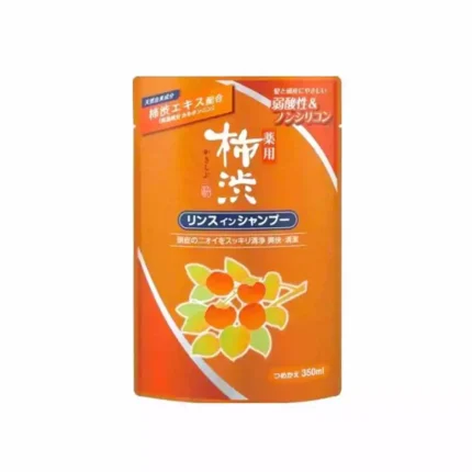 Шампунь-кондиционер против перхоти с хурмой и лекарственными травами (сменка) Kumano Cosmetics Kakishibu 350 ml