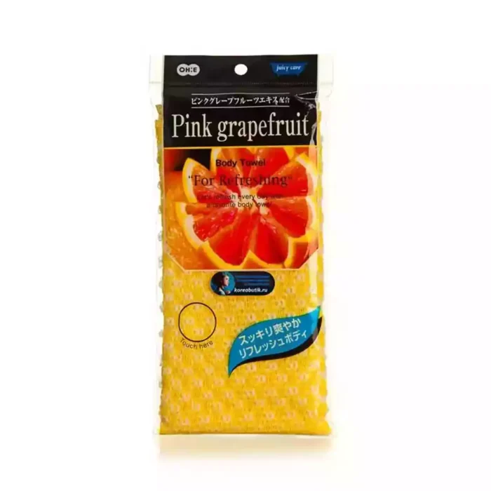 Мягкая массажная мочалка с антиоксидантами Грейпфрут OH:E JC Grapefruit
