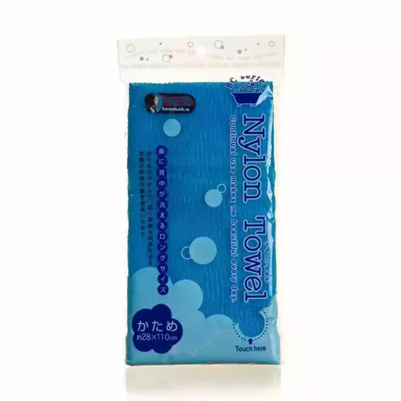 Мочалка массажная жесткая синяя OH:E NYLON TOWEL BLUE