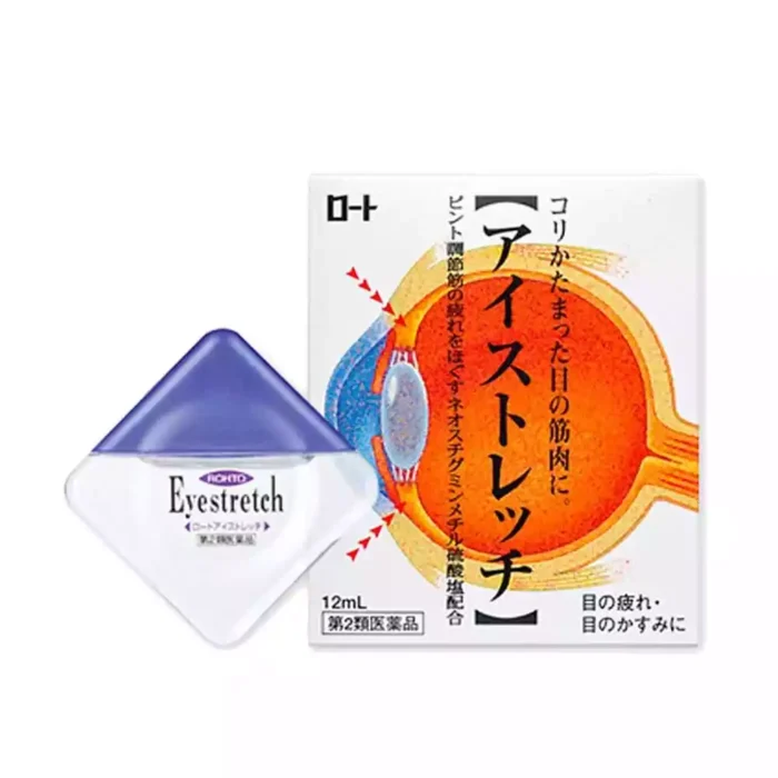 Капли для быстрого восстановление работы глазных мышц Rohto Eyestretch