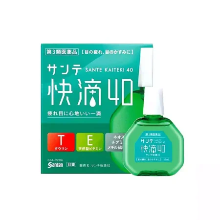 Освежающие капли для глаз с витамин Е Santen Sante 40 Kaiteki