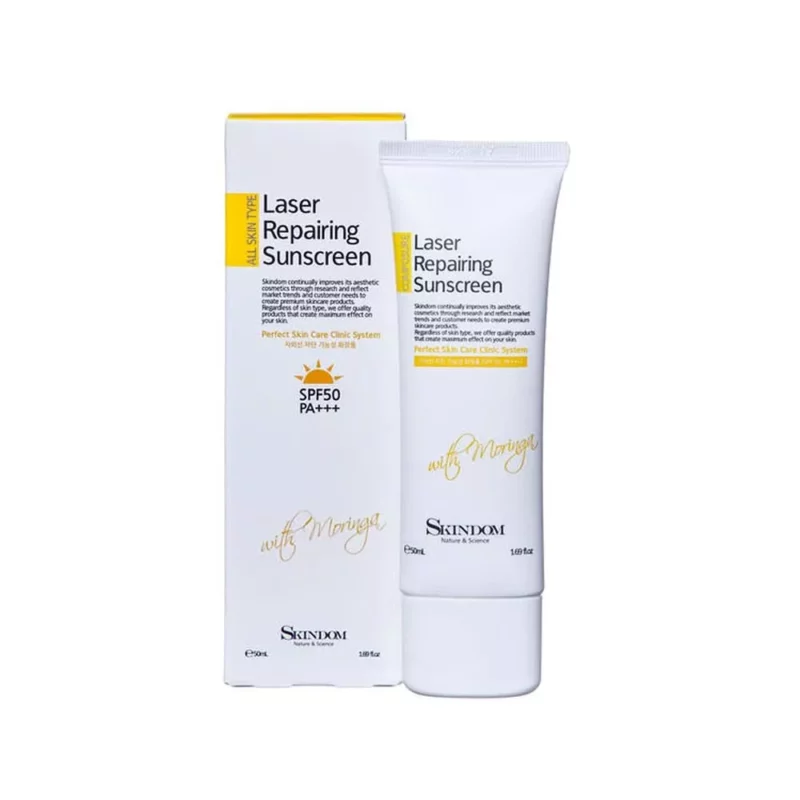 Восстанавливающий солнцезащитный крем с экстрактом моринги Skindom Laser repairing sunscreen