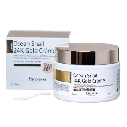 Крем с частицами золота и муцином океанической улитки Skindom Ocean Snail 24k Gold Cream, 50ml