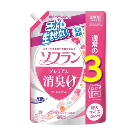 Кондиционер для белья Аромат роз Lion Soflan Premium Deodorizer Zero-Ø, 1260ml