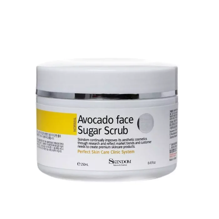 Скраб сахарный с авокадо для лица Skindom Avocado Face Sugar Scrub, 250ml