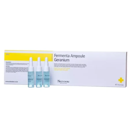 Концентрат для лица с ферментами герани регенерирующий Skindom Fermenta Ampoules Geranium, 7ml х 12
