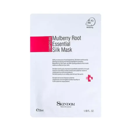 Шелковая маска с экстрактом шелковицы Skindom Mulberry root Essential Silk Mask