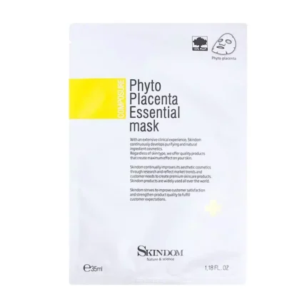 Маска тканевая с фитоплацентой Skindom Рhyto placenta essential mask