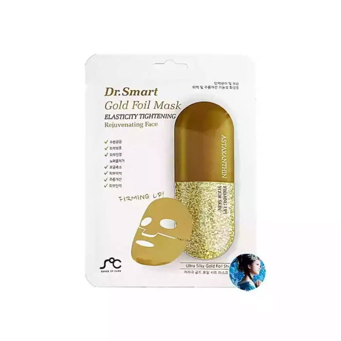 Омолаживающая маска для лица с астаксантином DR.SMART Gold Foil Mask