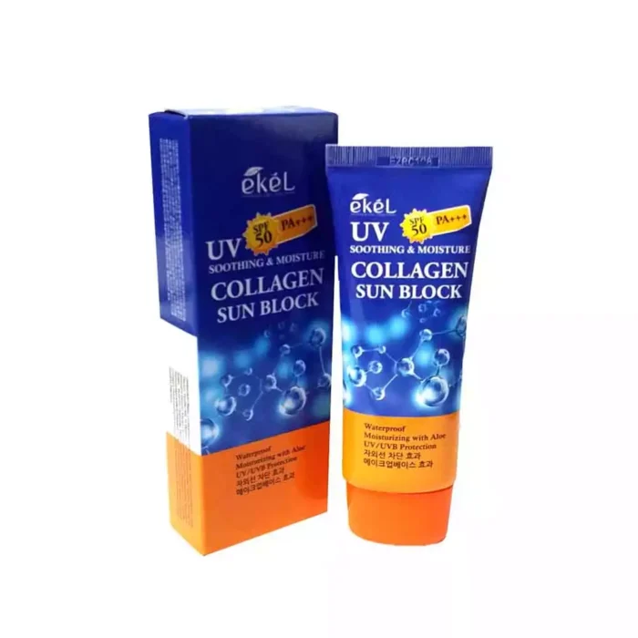 Солнцезащитный крем для лица и тела с коллагеном Ekel Collagen Sun Block SPF 50/PA+++, 70ml