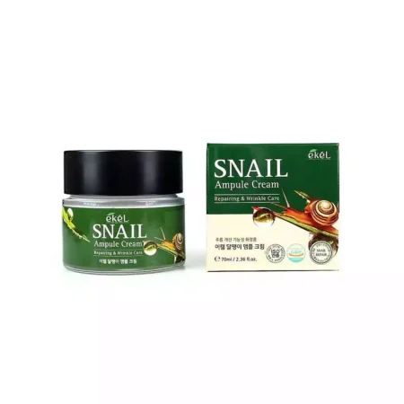 Ампульный крем с экстрактом слизи улитки Ekel Snail Ampule Cream Repairing