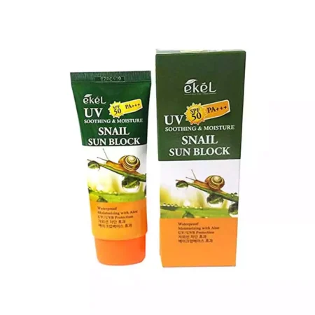 Солнцезащитный крем для лица и тела с улиточным муцином Ekel Snail Sun Block SPF 50/PA+++, 70ml