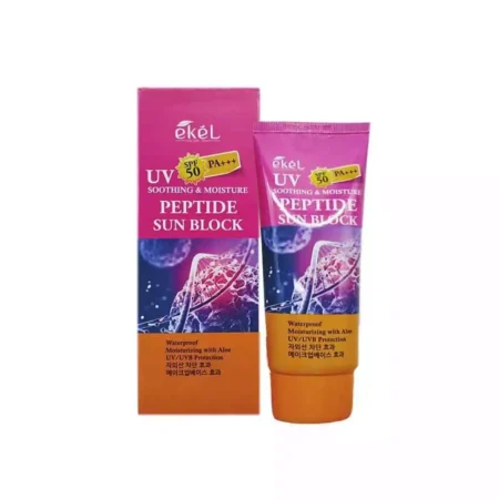 Крем солнцезащитный для лица с пептидами Ekel UV Peptide Ampule Sun Block, 70ml