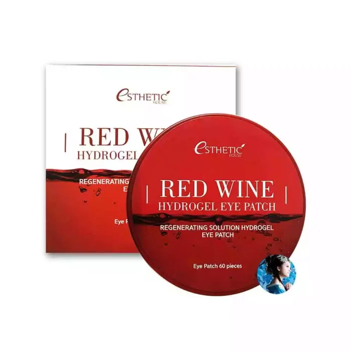 Гидрогелевые патчи для кожи вокруг глаз с красным вином ESTHETIC HOUSE Red Wine Hydrogel Eyepatch
