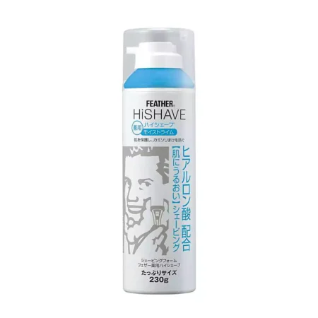 Пена для бритья c гиалуроновой кислотой для мужчин Feather HiShave Shaving Foam, 230 г.