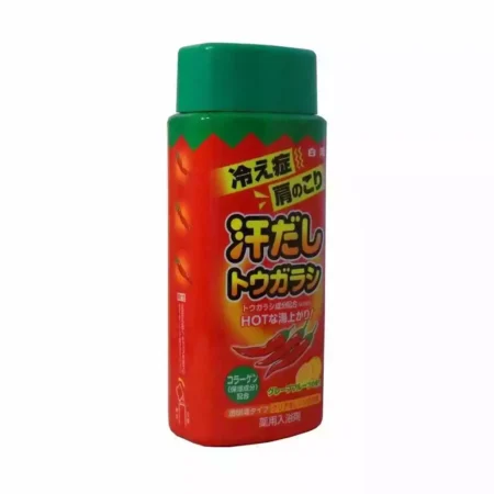 Соль для ванны согревающая с восстанавливающим эффектом на основе горького красного перца HAKUGEN Bath King red papper, 450гр.