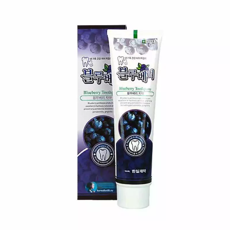 Зубная паста с экстрактом черники HANIL blueberry toothpaste