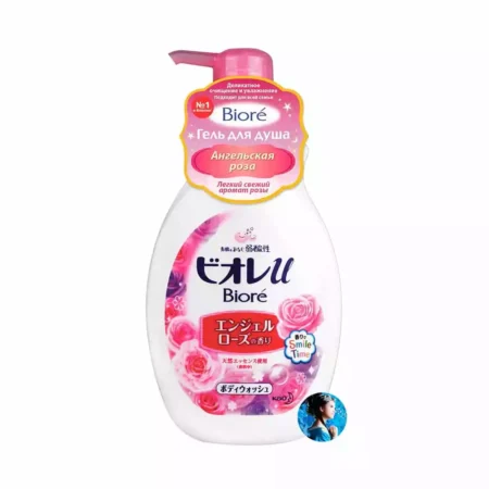 Гель для душа с нежным ароматом розовых роз KAO Biore U