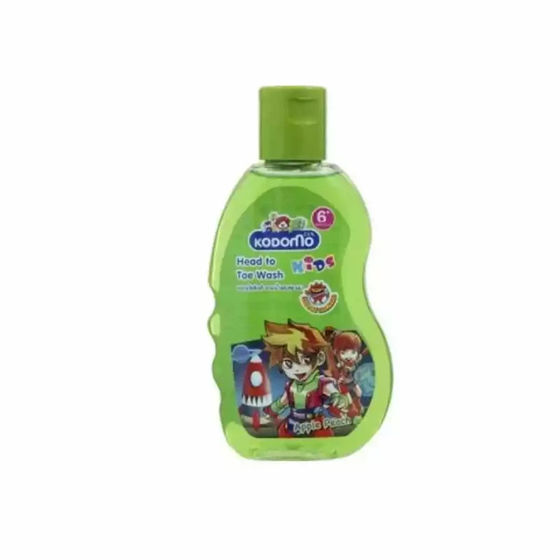 Детский шампунь "От макушки до пяточек" яблочный Kodomo Head to Toe Wash Apple Peach