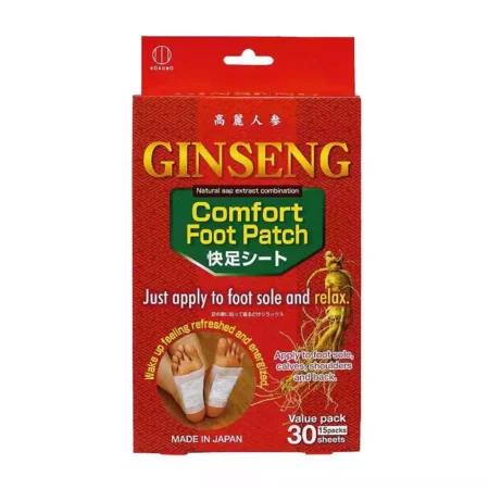 Пластыри шлаковыводящие с экстрактом женьшеня KOKUBO Sole Sap Sheet Ginseng, 30 штук