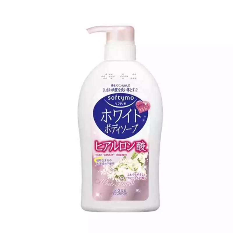 Гель для душа с гиалуроновой кислотой и цветочным ароматом KOSE Cosmeport Softymo White Floral