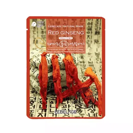 Тканевая маска для лица с экстрактом красного женьшеня Lebelage Natural Mask Red Ginseng