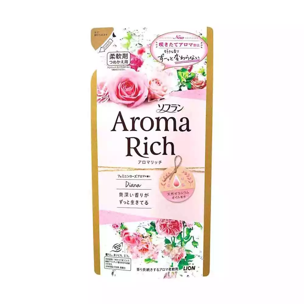 Кондиционер для белья с цветочно-парфюмерным ароматом LION Aroma Rich Diane 400ml