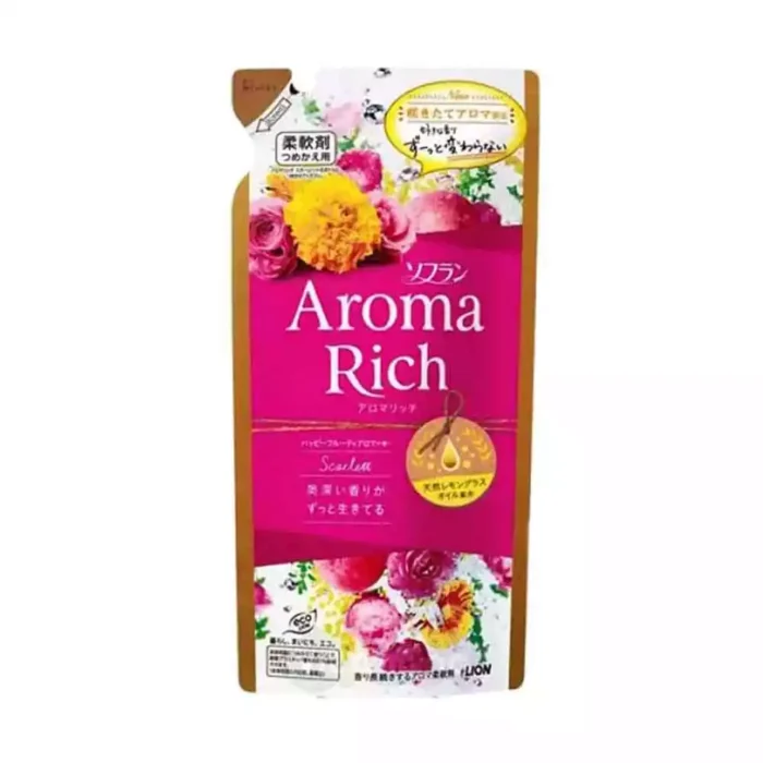 Кондиционер для белья с цветочно-фруктовым ароматом LION Aroma Rich Scarlett, 400ml