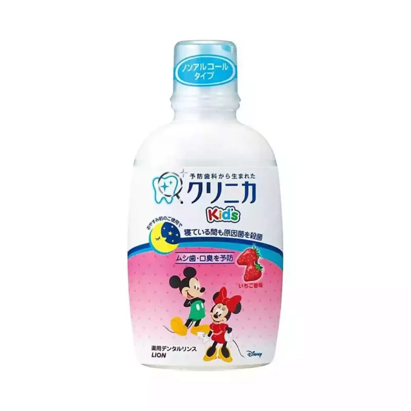 Детский зубной ополаскиватель со вкусом клубники Lion Kid's Clinica Dental, 250ml