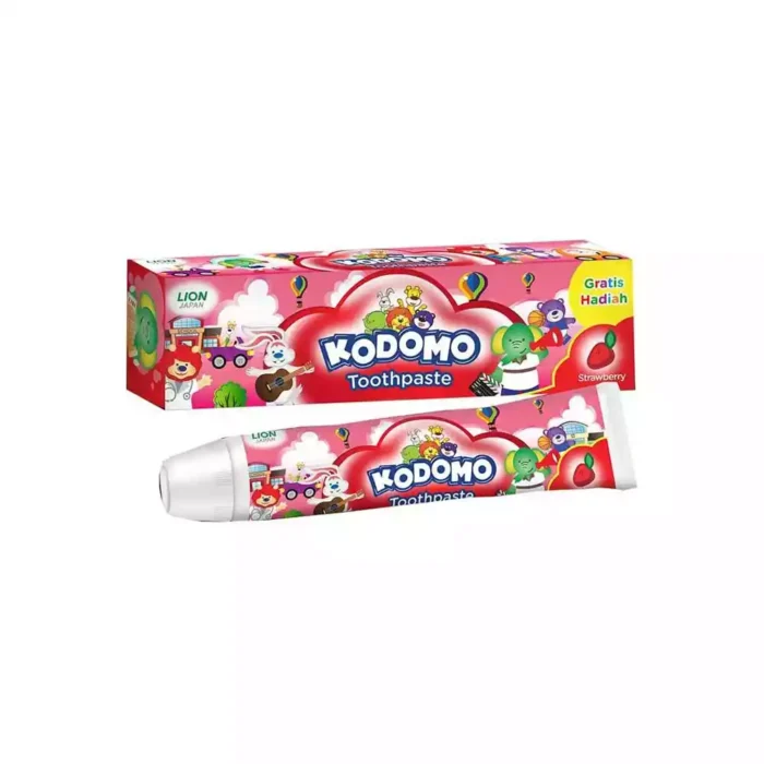 Зубная паста детская клубника LION KODOMO Strawberry toothpaste
